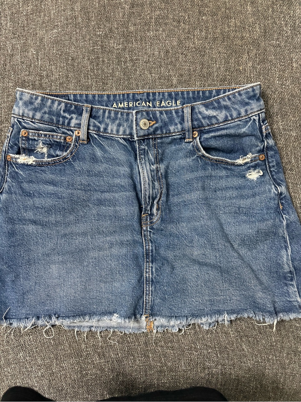 American Eagle Light Blue Stretch Denim Skirt